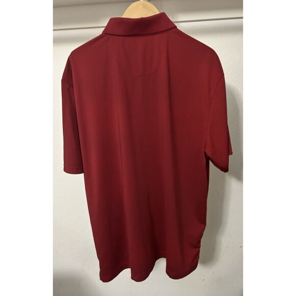 Cubavera  Men's XXL Red 100% Polyester Ribbed Knit 3 Button Short Sleeve Polo - Picture 2 of 16